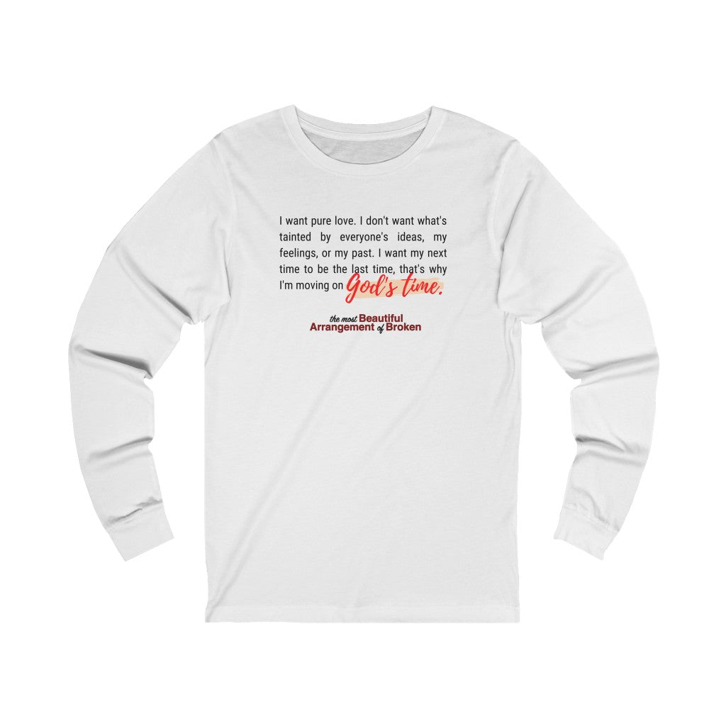 God's Time Women's Fitted Long Sleeve Tee no. 1  (The Most Beautiful Arrangement of Broken Collection)