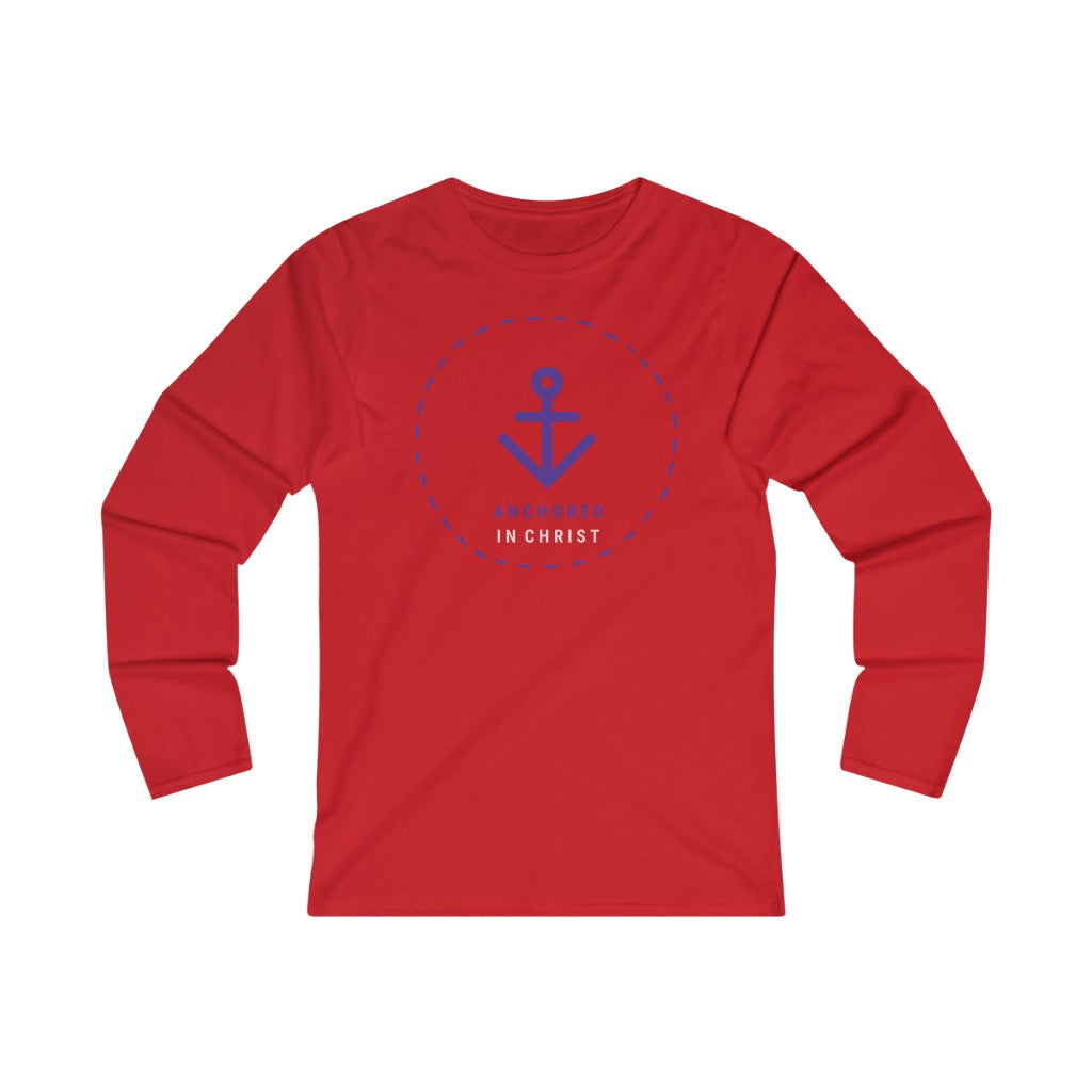 Anchored in Christ Women's Fitted Long Sleeve Tee