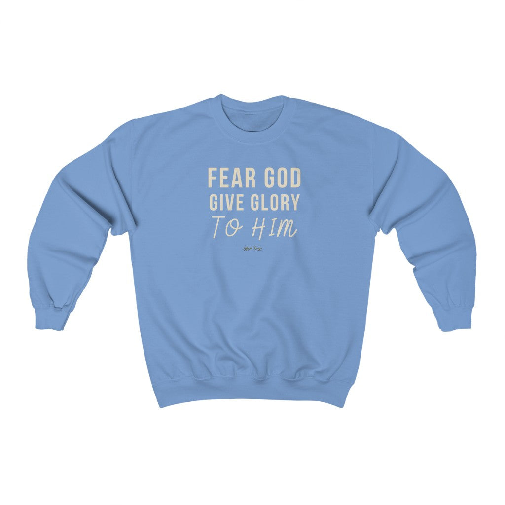 Fear God Give Glory to Him Unisex Heavy Blend™ Crewneck Sweatshirt