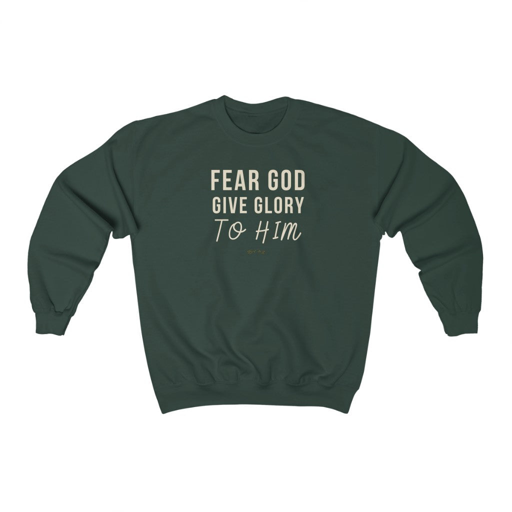 Fear God Give Glory to Him Unisex Heavy Blend™ Crewneck Sweatshirt