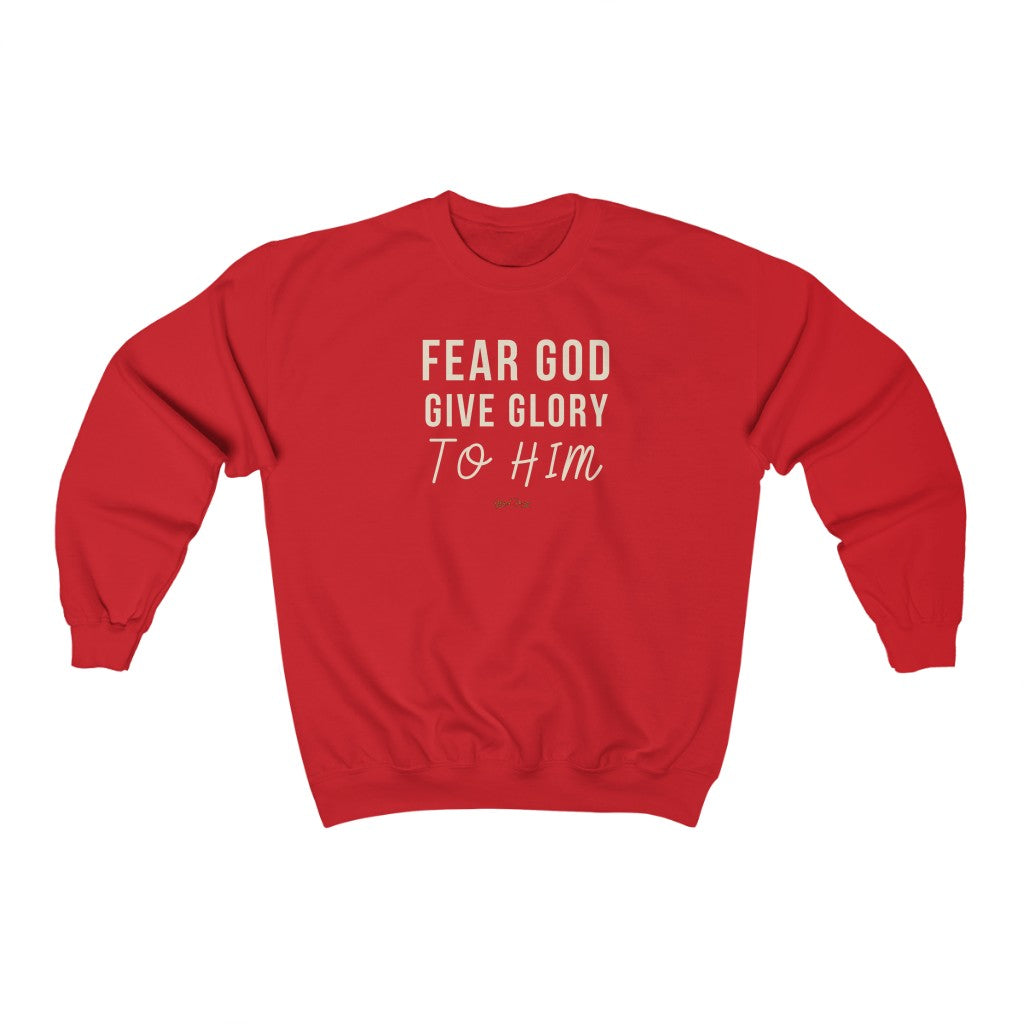 Fear God Give Glory to Him Unisex Heavy Blend™ Crewneck Sweatshirt
