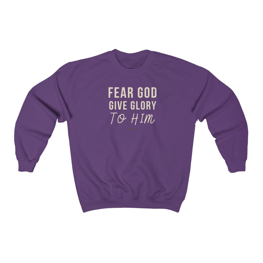 Fear God Give Glory to Him Unisex Heavy Blend™ Crewneck Sweatshirt