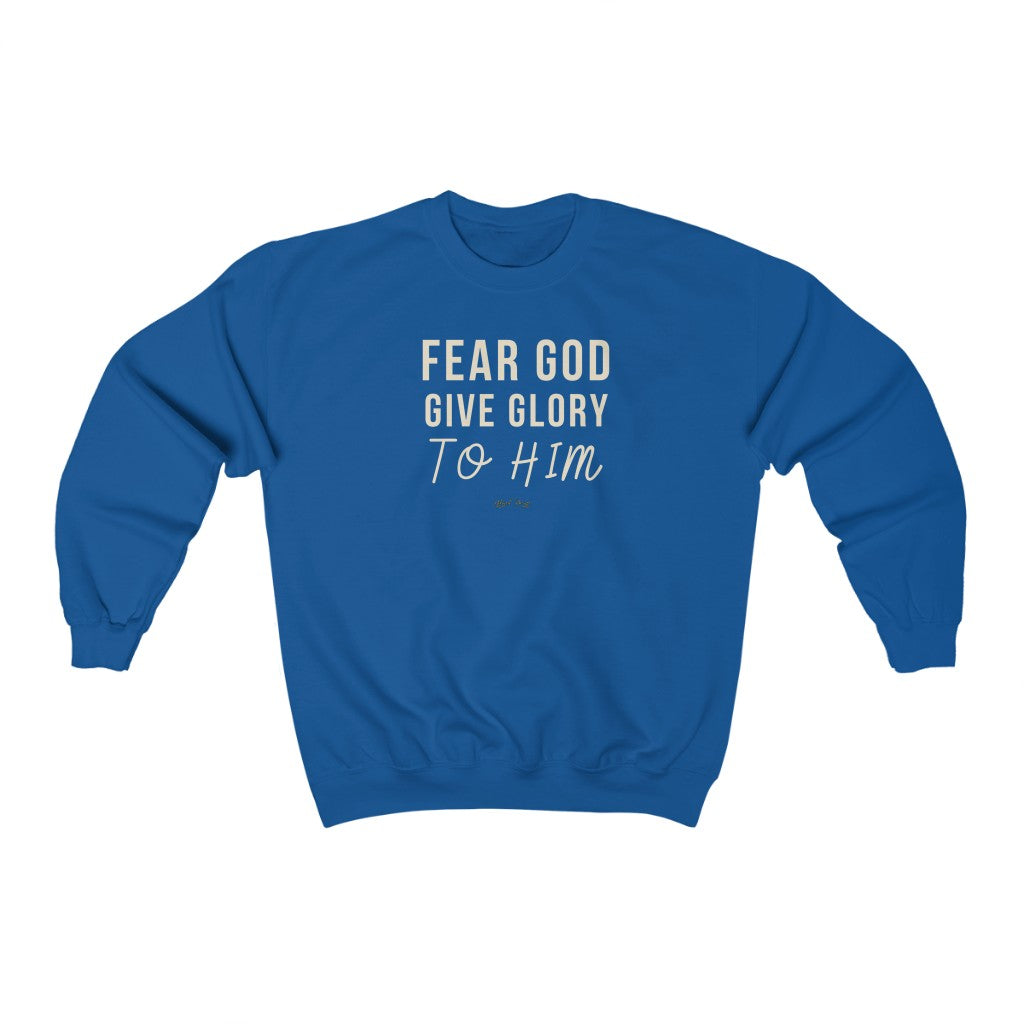 Fear God Give Glory to Him Unisex Heavy Blend™ Crewneck Sweatshirt