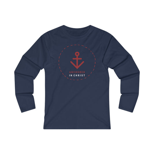 Anchored in Christ Women's Fitted Long Sleeve Tee