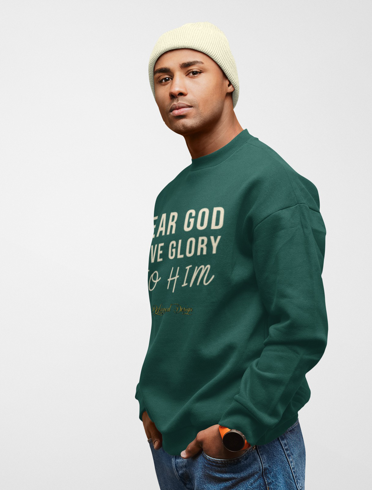 Fear God Give Glory to Him Unisex Heavy Blend™ Crewneck Sweatshirt