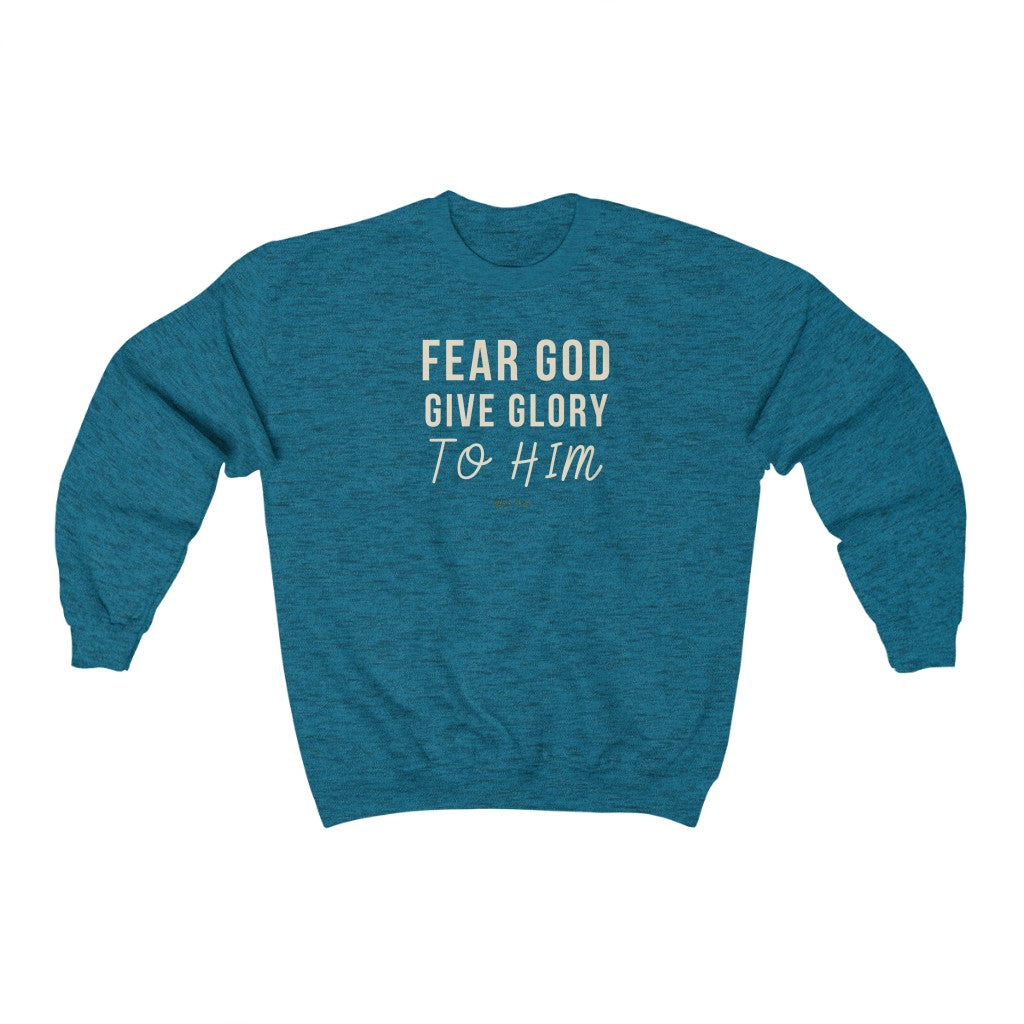 Fear God Give Glory to Him Unisex Heavy Blend™ Crewneck Sweatshirt