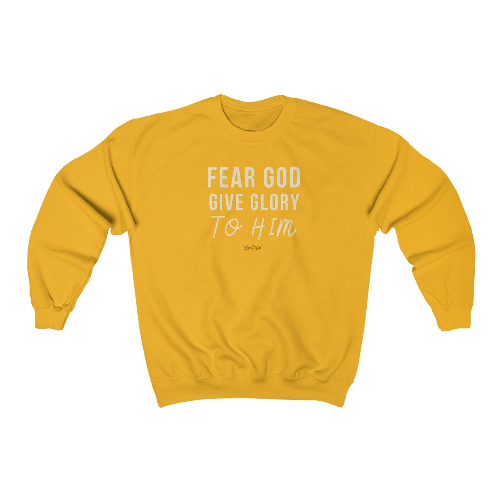 Fear God Give Glory to Him Unisex Heavy Blend™ Crewneck Sweatshirt
