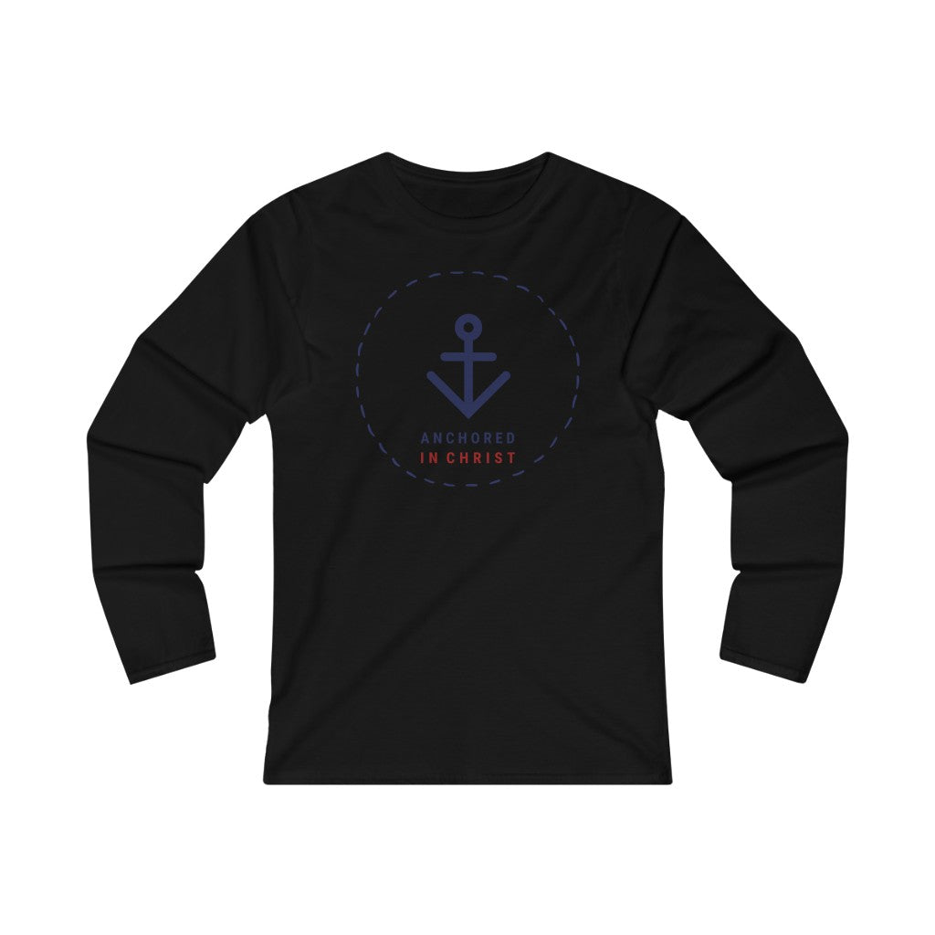 Anchored in Christ Women's Fitted Long Sleeve Tee