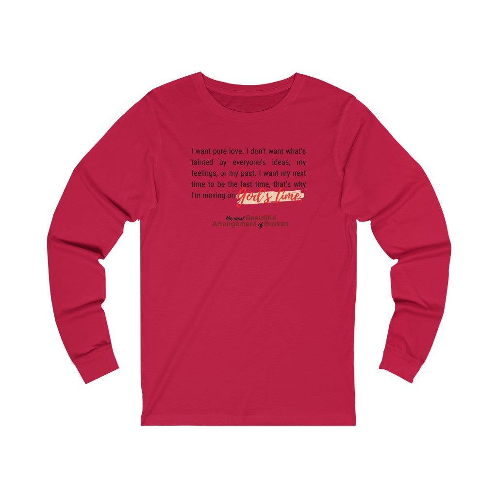 God's Time Women's Fitted Long Sleeve Tee no. 1  (The Most Beautiful Arrangement of Broken Collection)