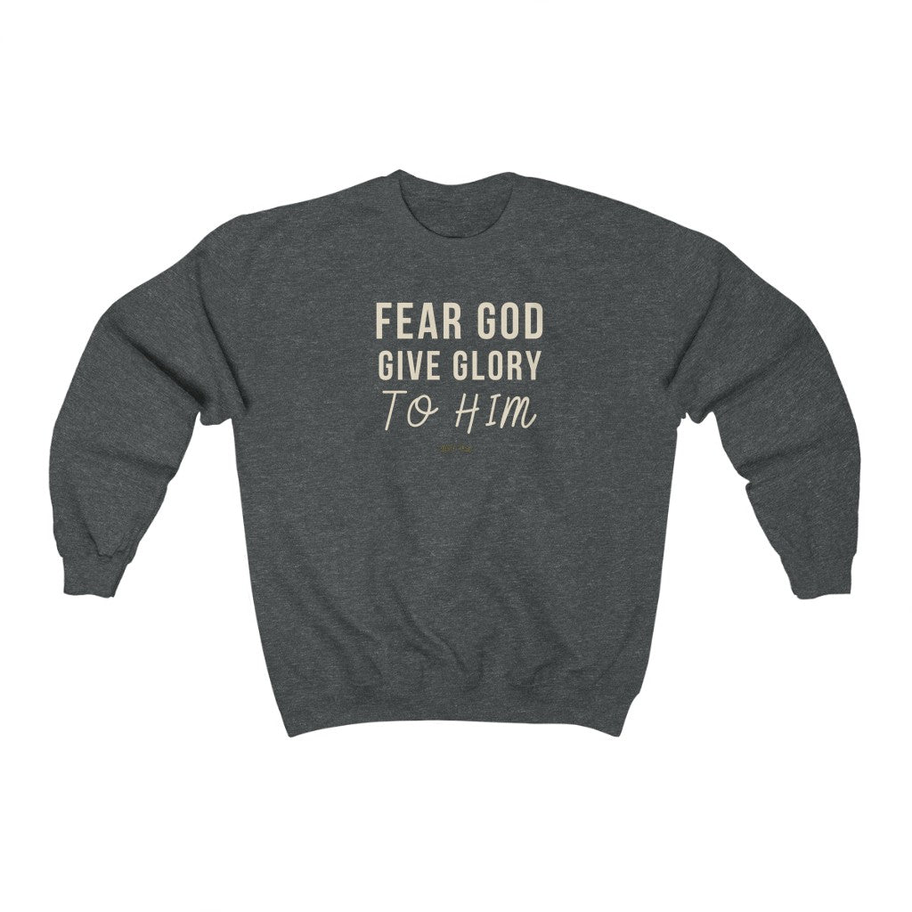 Fear God Give Glory to Him Unisex Heavy Blend™ Crewneck Sweatshirt